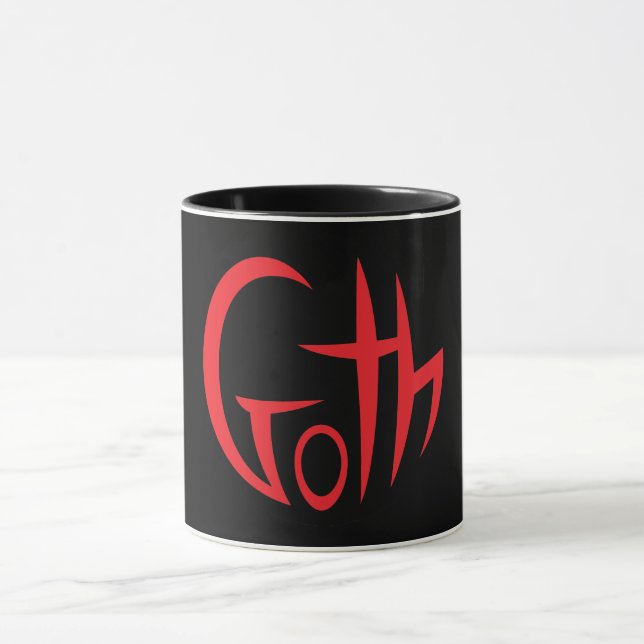Goth (Pointlettering) (röd) Mugg (Center)