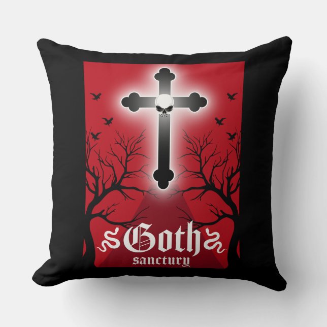 Goth Post Punk Mode Kudde (Framsida)