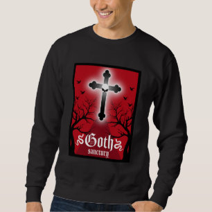 Goth Post Punk Mode Lång Ärmad Tröja