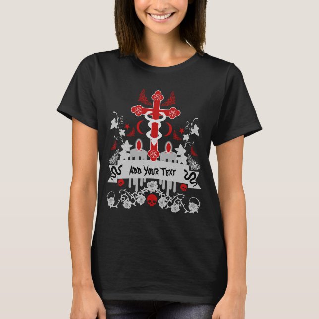 Goth Post Punk Mode T Shirt (Framsida)