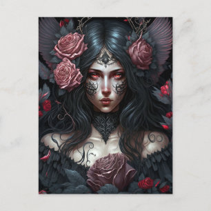 Goth Princess Gothic Fantasy Art Postcard Vykort
