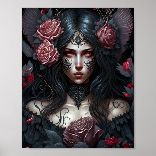 Goth Princess Gothic Fantasy Art Poster (Framsidan)