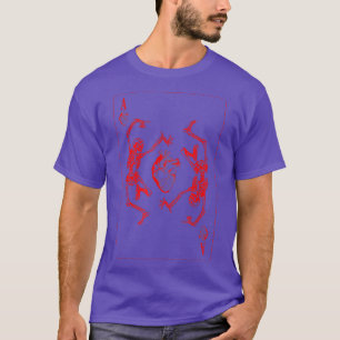 Goth Punk Ace of Hearts Card Spelare Anatomy Skele T Shirt