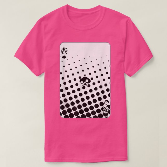 Goth Punk Ace Of Spades Card Shark Gambler Skeleto T Shirt (Design framsida)