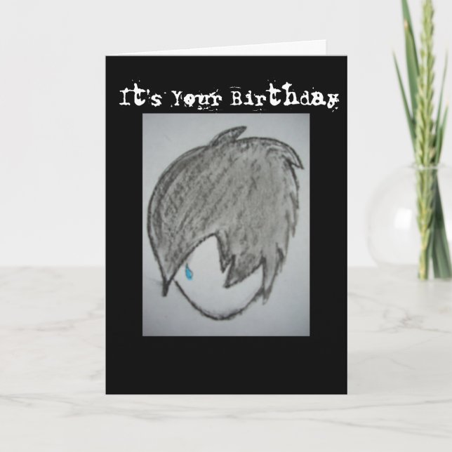 Goth Punk Birthday-kort Kort (Framsida)