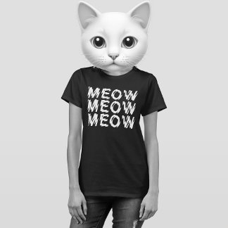 GOTH PUNK MEOW MEOW MEOW SHIRT T