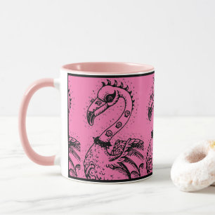 GOTH PUNK ROCKARE FLAMINGO, DÖDSSKALLAR, UTTAGGADE MUGG