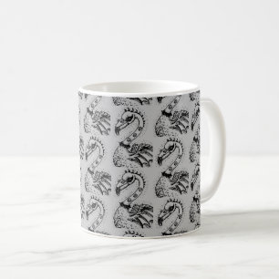 GOTH PUNK ROCKER FLAMINGO, DÖSKALLAR, SPIKED HAIR KAFFEMUGG
