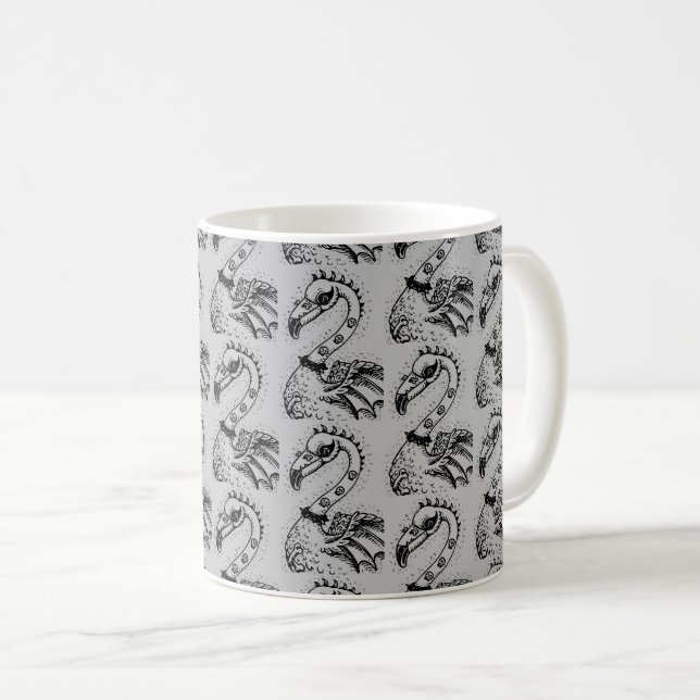 GOTH PUNK ROCKER FLAMINGO, DÖSKALLAR, SPIKED HAIR KAFFEMUGG (Framsida höger)