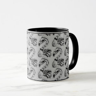 GOTH PUNK ROCKER FLAMINGO, DÖSKALLAR, SPIKED HAIR MUGG