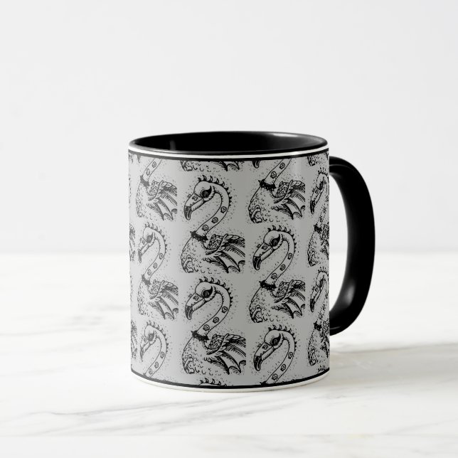 GOTH PUNK ROCKER FLAMINGO, DÖSKALLAR, SPIKED HAIR MUGG (Framsida höger)