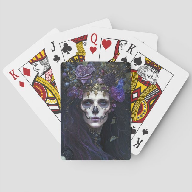 Goth Queen Fantasy Art Casinokort (Baksidan)