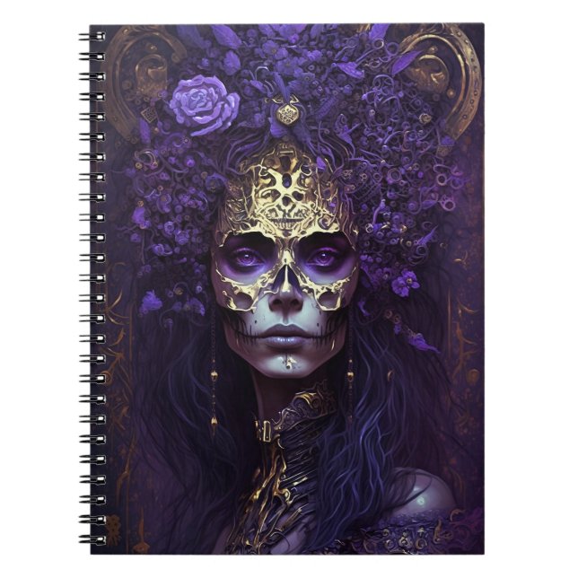 Goth Queen Fantasy Art Notebook Anteckningsbok (Framsidan)