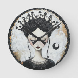 Goth Queen Rund Klocka