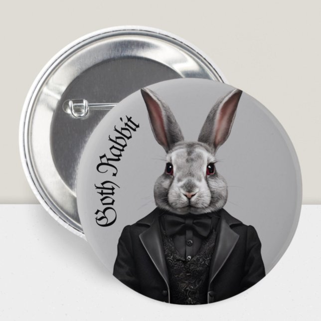 Goth Rabbit Gothic grunge Witchy Knapp (Skapare uppladdad)