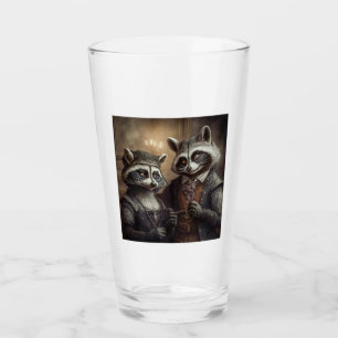 Goth Raccoons Glass Tumbler Glaskopp