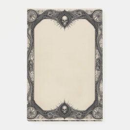 Goth-ram med kranier post-it block