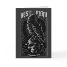Goth Raven Mamma, mappat gratulationskort