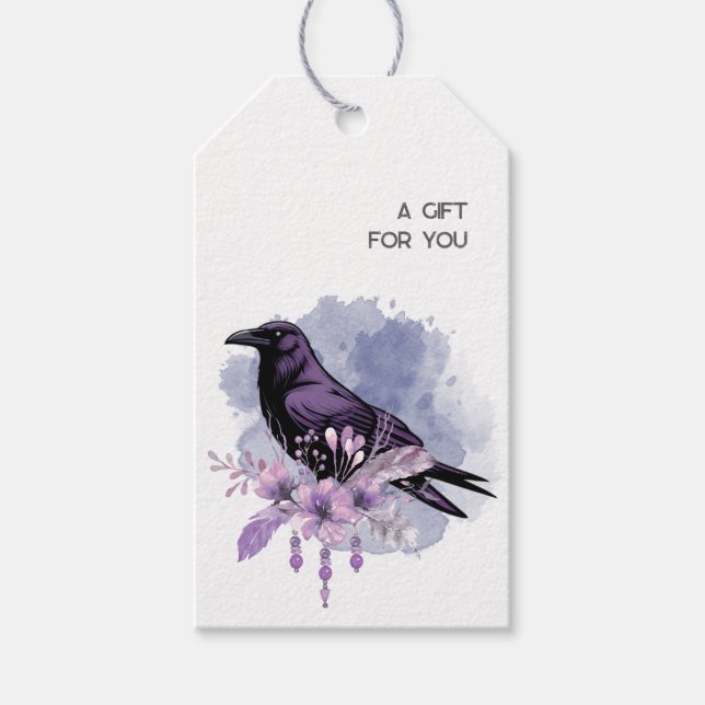 Goth Raven Mörk Estetik Presentetikett (Framsidan)