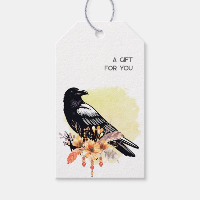Goth Raven Mörk Estetik Presentetikett (Framsidan)