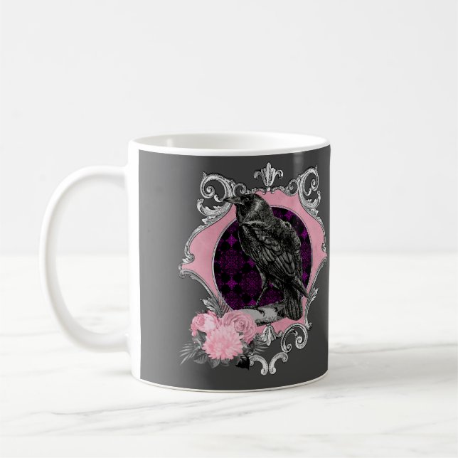 Goth Raven Ro Ram Kaffemugg (Vänster)