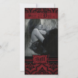 Goth Red and Black Damask Goth Spara datumet