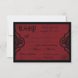 Goth Red and Black Snöre OSA kort