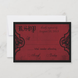 Goth Red and Black Snöre OSA kort