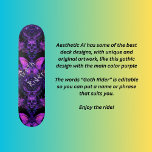 Goth Rider Mini Skateboard Bräda 18,5 Cm<br><div class="desc">Jag har just avslutat att skapa 12 nya utformningar specifikt för skateboardtavlor, och den här har ett bra tema i lila med döskallar och fjärilar. Orden "Goth Rider" är bara verkligen så att du kan se hur mycket text du får plats i utan att påverka designen för mycket. Du kan...</div>