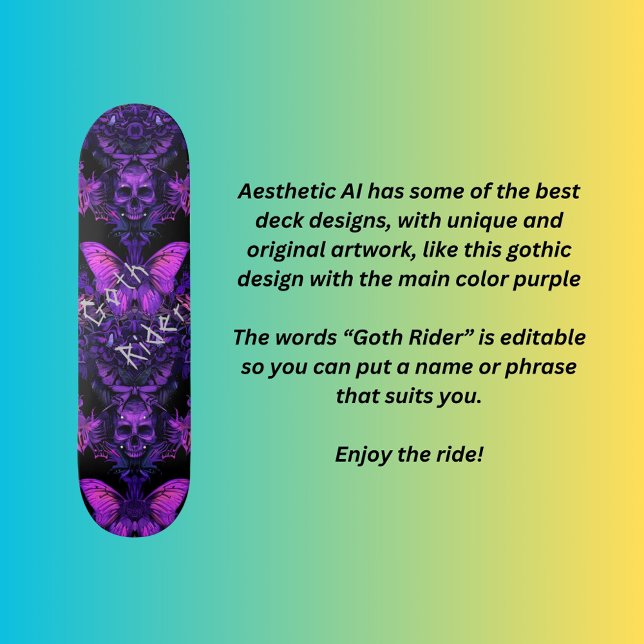 Goth Rider Mini Skateboard Bräda 18,5 Cm (Skapare uppladdad)