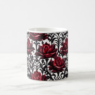 Goth Röd ros på White Background #1 Kaffemugg