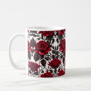 Goth Röd ros på White Background #2 Kaffemugg