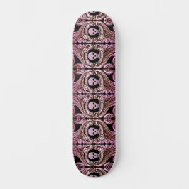 Goth Rosa Ornament med Döskalle skateboard