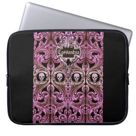 Goth Rosa Ornament med Skull-Personlig Laptop Fodral