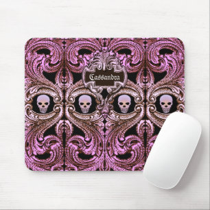 Goth Rosa Ornament med Skull-Personlig Musmatta
