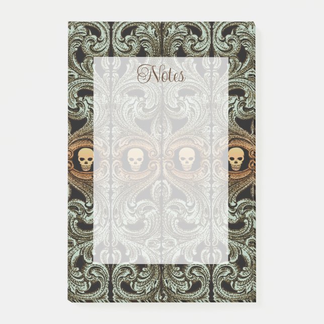 Goth Sage-Gröntens namn med skal Post-it Block (Framsida)