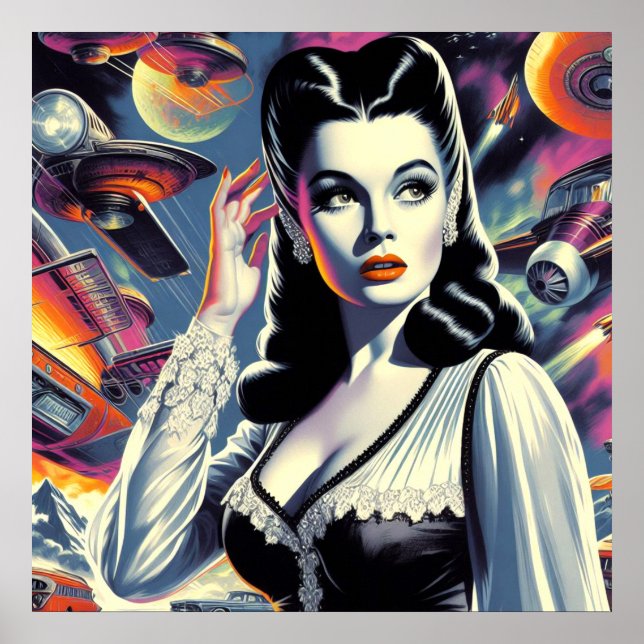 Goth Sci-fi Girl Poster (Framsidan)