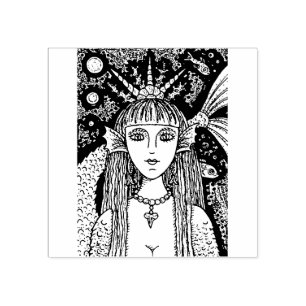 GOTH SJÖJUNGFRU, BLACK SEA SIREN FANTASY STOLLIG,  STÄMPEL