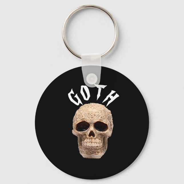 Goth skalle nyckelring (Framsida)