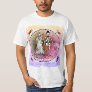 Goth Skeleton Bröllop t-shirts