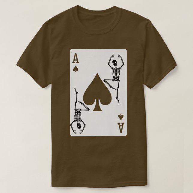 Goth Skeleton Card  T Shirt (Design framsida)