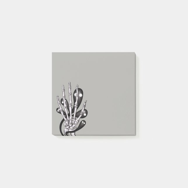 Goth Skeleton Hand Creepy Spöken Post-it Block (Framsida)