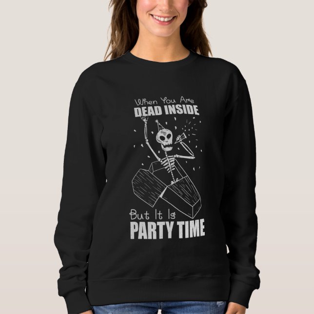 Goth Skeleton när du är död, men det är Pa T Shirt (Framsida)