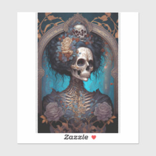 Goth Skeleton Skull Woman Gothic Klistermärken