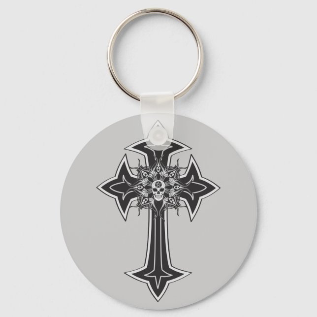 Goth Skull Kor Nyckelring (Framsida)
