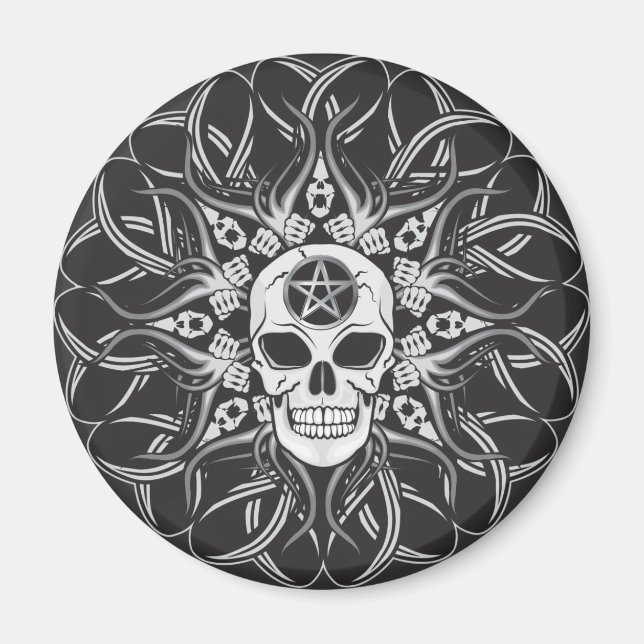 Goth Skull Magnet (Framsidan)