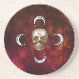 Goth Skull och Måne Celestial  Underlägg