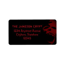 Goth Skull Red and Black Horror Theme Halloween