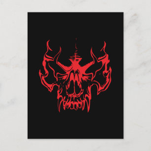 Goth Skull Vykort