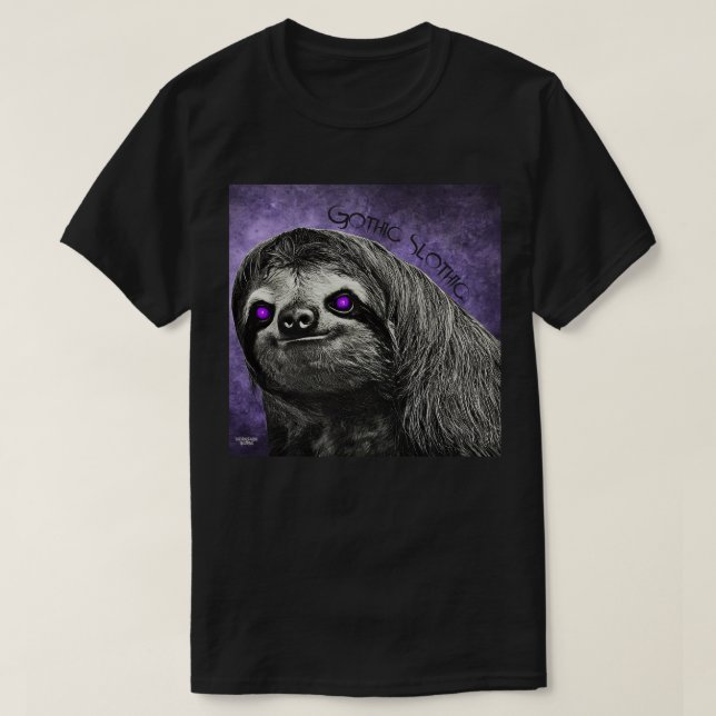 Goth Sloth T Shirt (Design framsida)